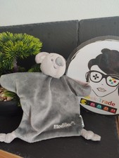 Doudou plat Koala gris Modilac 2 publicitaire lait Petit Beige Noeud DD000170