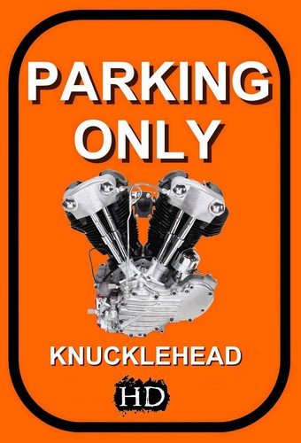 Plaque parking only - parking, harley