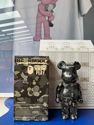 Bearbrick 400 bape camo noir - camo,