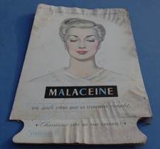 RARE Ancienne publicité carton - MALACEINE  - beauté - Femme cheveux crantés 
