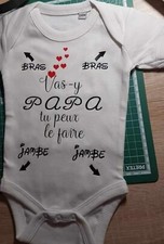 Body " mode d'emploi pour papa " idée cadeau  - humour - 1 mois et plus