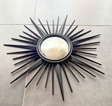 CHATHY VALLAURIS A.M MIROIR BOMBÉ ŒIL DE SORCIÈRE PARFAIT ÉTAT, DIAMÈTRE 51 cm.