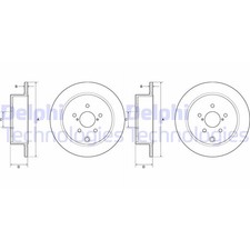 2X DISQUES DE FREIN DELPHI