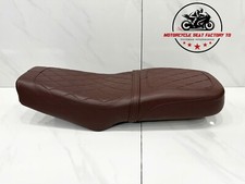 Honda CB650C CB650 1980-1982 Custom Low Profile Cafe Racer Seat Metal Pan Brown.