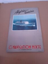 PLAQUE GLACOIDE COMPAGNIE NAVIGATION MIXTE , PAQUEBOT KAIROUAN , ALGERIE TUNISIE