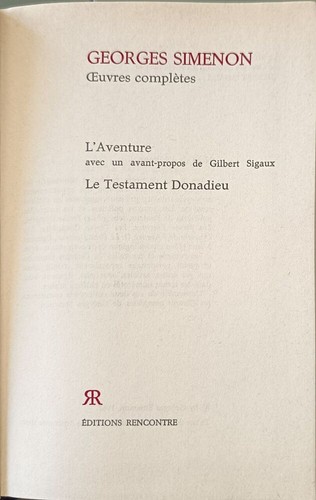 Georges simenon oeuvres - georges,