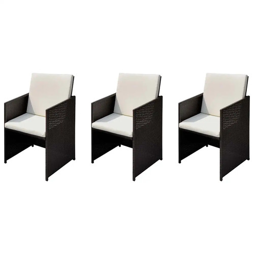 Chaises jardin pcs marron - 3,