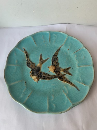 Ancienne assiette barbotine - ancienne, en