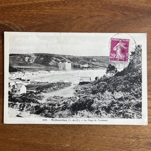 Cpa trebeurden la plage de - -,