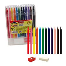 Boite de 12 crayons cire + gomme et taille crayon Play-Doh