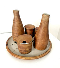 Service à condiments  " la Colombe "  Vallauris.