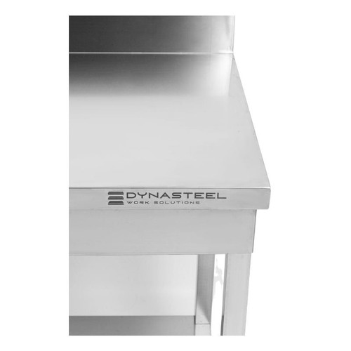 Table inox avec dosseret - table,