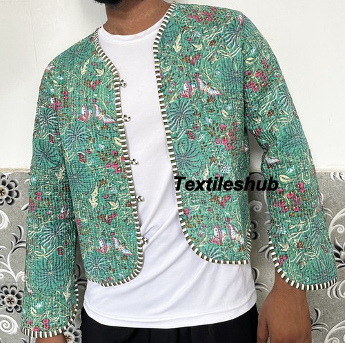 Indien floral vert veste - vert,