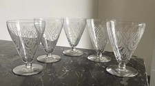 5 Verres Art Déco En Cristal