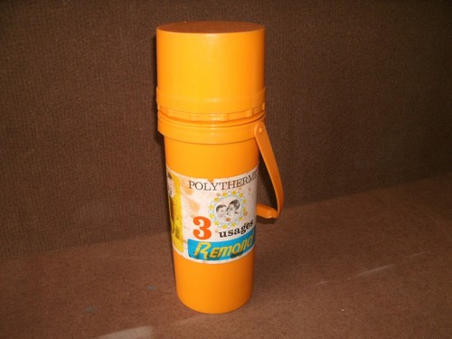 Bouteille thermos orange - bouteille,