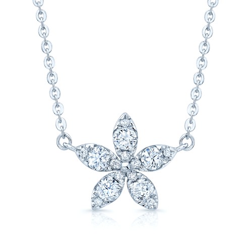 14k blanc diamant collier - 14k,