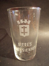 Superbe verre à bière gravé à l’acide 1950 BIERES ARTESIENNES  Saint Omer 62 Pas