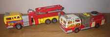 Lot de 2 camions pompier MAJORETTE échelle 1/47ème - En l'état