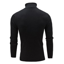 Maillot décontracté homme à manches longues à col haut taille L noir