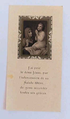 Ancienne image pieuse souvenir - image,