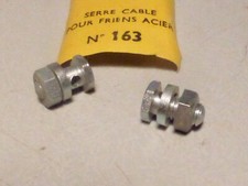 NOS vintage ancien stock Serre-câbles  lot de 2 freins acier vélo cyclo
