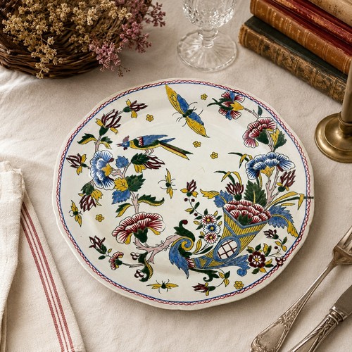 Assiette ancienne faïence - ancienne,