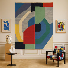 Tapisserie Sonia Delaunay d’après "Olympie" – Tissée main en laine – 245 x 167