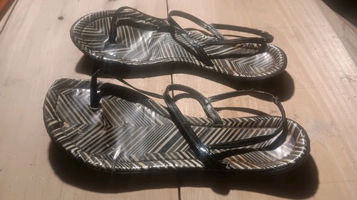 Used worn strap sandals - used, t-strap