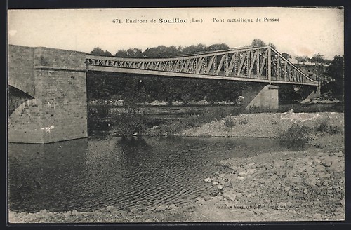 Cpa souillac lot pont - souillac, /lot,