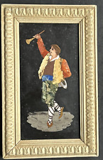 Tableau Pietra Dura MUSICIEN  ITALIE  XIXème Marqueterie de pierre dure FLORENCE