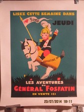 AFFICHE ANCIENNE LIBRAIRIE ENFANTINE PHOSPHATINE