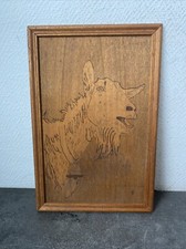 Ancien petit cadre - ancien, pyrogravure