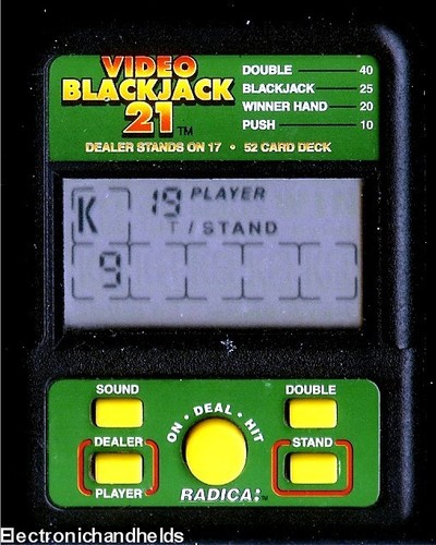 Radica pocket video blackjack - video,