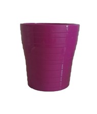 Cache pot rose violet avec