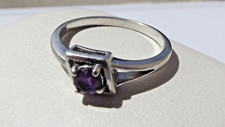 bague argent 925 gemme améthyste TAILLE 54 (17,19mm)