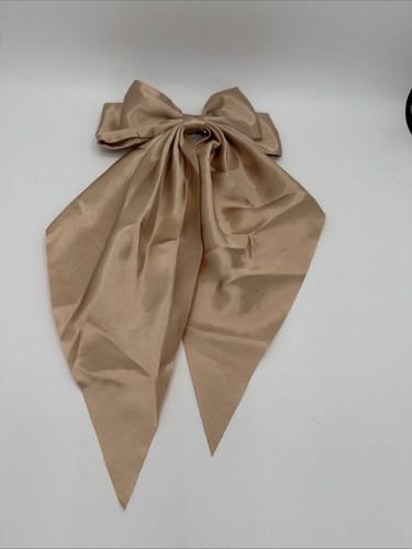 Grand noeud satin beige - grand,