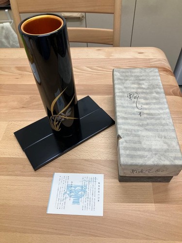 Vase japonais wajima laqué - vase,