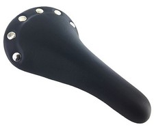 selle DDK vintage noire 278x155mm 6 rivets  apparents sans chariot SINGLE SPEED