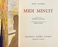 Sauret 1973 JEAN CAYROL Midi Minuit avec lithographie(s) GARCIA-FONS
