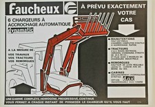 prospectus brochure FAUCHEUX 6 chargeurs tracteur IH RENAULT FORD MF SOMECA