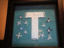 photo textile personnalisée - initiale de tout le monde dessus