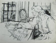 André HOFFER dessin tableau