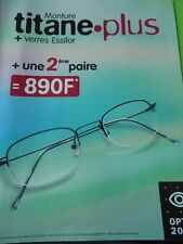 Publicté Advertising 2001  Optic 2000 Monture Titane Plus