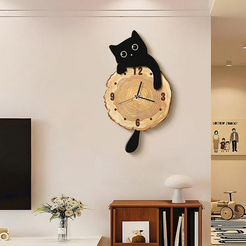 Horloge chat avec queue