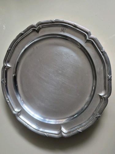 Plat métal argenté - plat, ancien