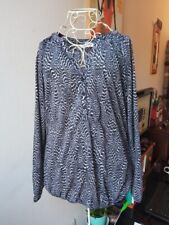 Blouse manches longues légère léopard noir et blanc à boutons 36 38 Camaieu