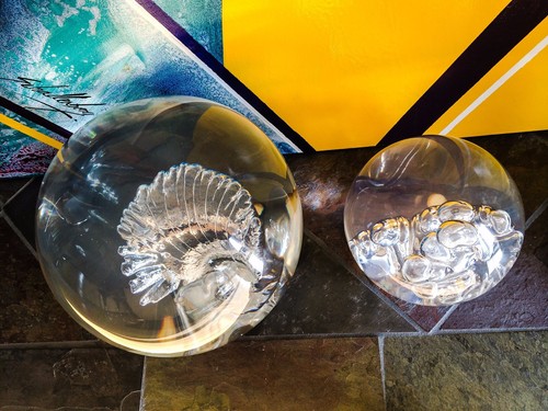Two beautiful acrylic spheres - two,