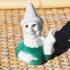 Ancienne salière publicitaire clown LSK Elesca en faïence