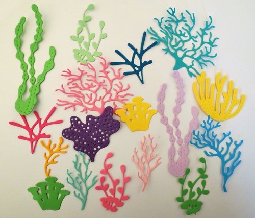 Seaweed coral cardstock die - &,
