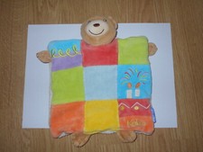 DOUDOU plat marionnette kaloo ours brun bougies spirale vert jaune orange